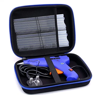 Image of Glue Gun, 60W Hot Gun with Large Sticks, Pack 20 11mm x 190mm Melt Sticks Carrying Case, Heats Up Quickly for Crafting, DIY Arts, Home Repair, Wood, Glass