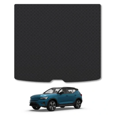 Image of Rubber Boot Liner Compatible with Volvo XC40 (2017+) Tailored Fit Heavy Duty Premium 3mm Protector Mat, Anti Slip, Durable and Waterproof Custom Dog Friendly Car Mat Co