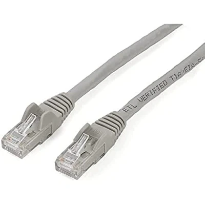 Image of StarTech.com 2m CAT6 Ethernet Cable Grey CAT 6 Gigabit Wire 650MHz 100W PoE++ RJ45 UTP Category Network/Patch Cord Snagless w/Strain Relief Fluke Tested UL/TIA Certified (N6PATC2MGR)