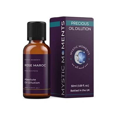 Image of Mystic Moments Rose Maroc Absolute Precious Oil Dilution 50ml 3% Jojoba Blend Perfect for Massage, Skincare, Beauty and Aromatherapy