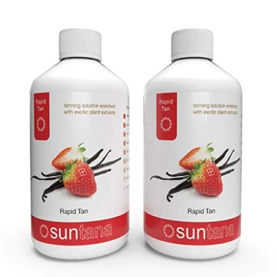 Image of Suntana Strawberry &amp; Vanilla Fragranced Rapid Fast Spray Tan Solution 500ml (2 x 250ml)