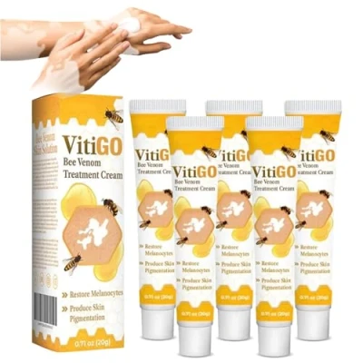 Image of Fivfivgo Beevenom Vitiligo Treatment Cream, Bee Venom for Vitiligo, Cream All Skin Types, (5pcs)