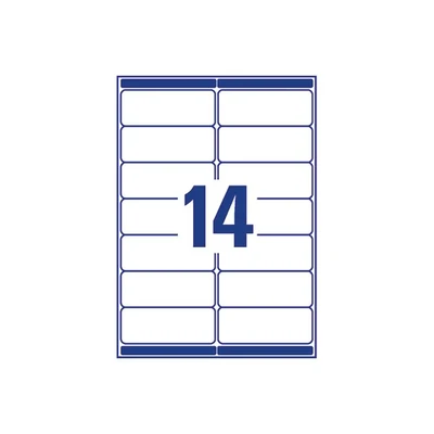 Image of Avery Printable, Customisable Address Mailing Labels, Laser Printers, 14 Labels per A4 Sheet, 7000 UltraGrip (L7163), White, 500 Sheets