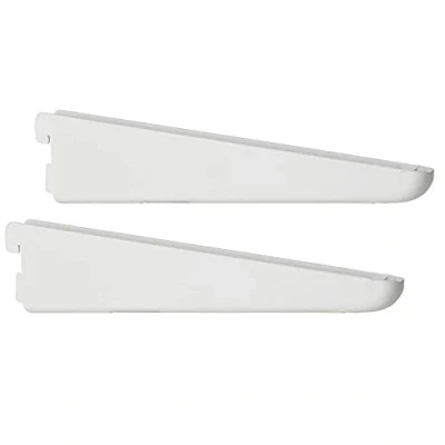 Image of Twin Slot Shelving Brackets 120mm x 2 Anti Microbial Finish Strong Laboratory Factory University Commercial Domestic Use 150kg Max Load