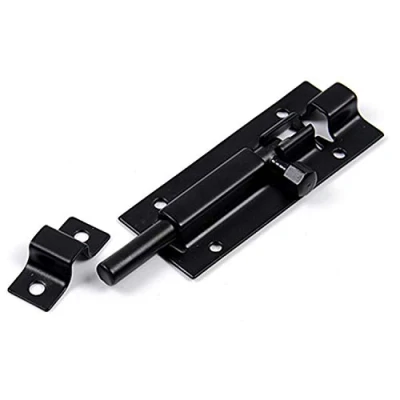 Image of TRIXES 75mm Slide Bolt Lock for Bathroom Toilet Shed Door Catch Latch Matte Black Home Yard Garden Easy Install Screws Included