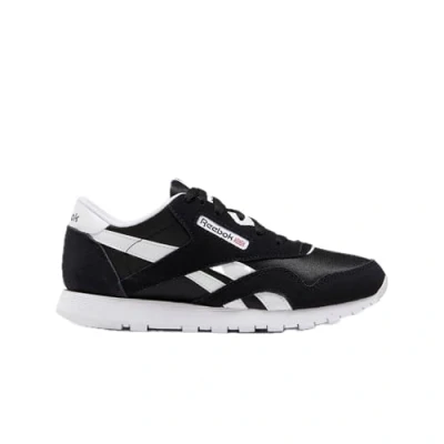 Image of Reebok Boys Cl Nylon Sneaker, Black White, 6 UK