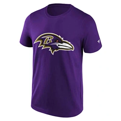 Image of Fanatics NFL Baltimore Ravens Primary Logo Graphic T Shirt Color Purple, Size XL