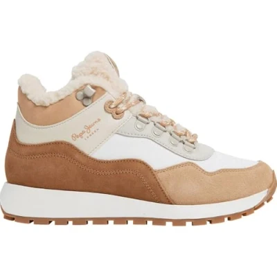Image of Pepe Jeans Trainers, Women&#039;s, Size: 4, Slip beige Leather/synthetics