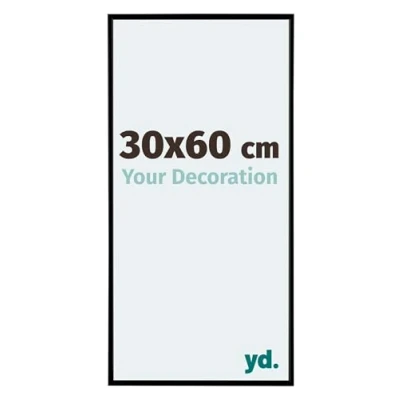 Image of yd. Your Decoration Picture Frame 30 x 60 cm Plastic with Acrylic Glass Anti Reflective Excellent Quality Matte Black Evry