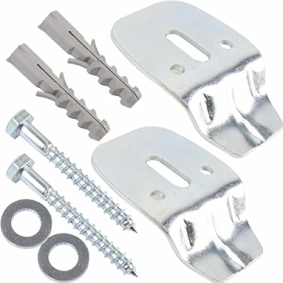 Image of fiXte Washroom Bathroom Sink Cloakroom Basin Fitting Kit Bracket Corner Solid Fixing 8 Piece Set