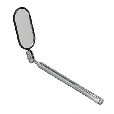 Image of RIVERWELD Adjustable Telescopic Inspection Mirror Swivel Arm Pocket Clip Tools Retractable Handle 360
