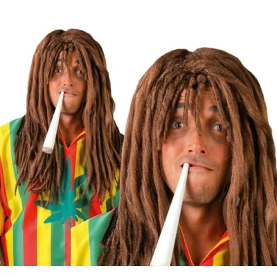 Image of FIESTAS GUIRCA GUI4858 Brown Rasta Wig (Box Container)