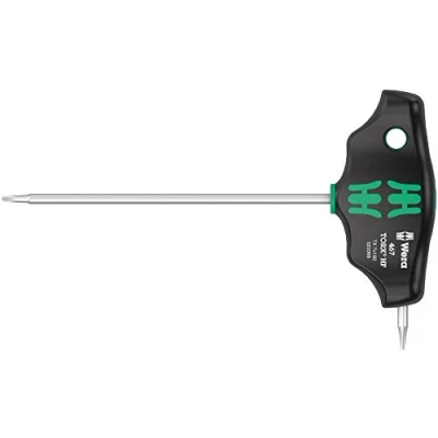 Image of Wera 05023368001 467 TORX HF T Handle Screwdriver with Holding Function 7 x 100 mm