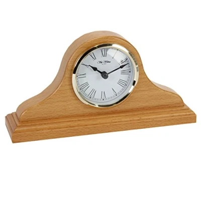 Image of Classic shape Napoleon Design Light Wood, Quartz Mantel Clock