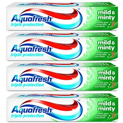 Image of Aquafresh Mild &amp; Minty with Sugar Acid Protection 100ml (Pack of 4)