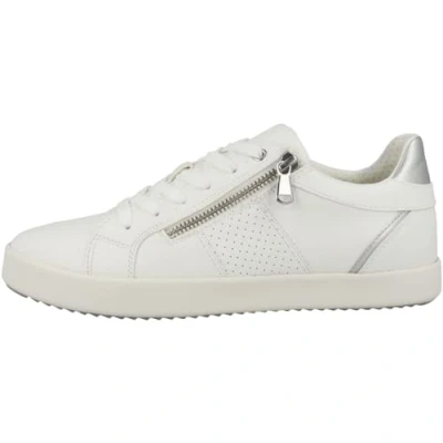 Image of Geox Women&#039;s D Blomiee E Sneaker, White Silver, 3 UK