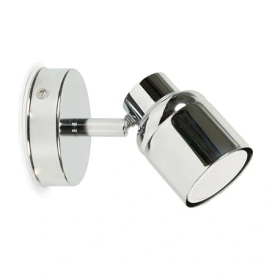 Image of MiniSun Single Spotlight Adjustable GU10 Wall Light/Ceiling Light IP44 Rated Bathroom Lamp Spot Chrome
