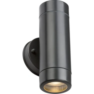 Image of KnightsBridge EAMON 230V IP54 GU10 Polycarbonate Up/Down Wall light Anthracite