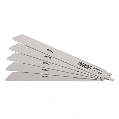 Image of Draper Bi Metal Reciprocating Saw Blades for Cutting, 225mm, 24tpi (Pack of 5)