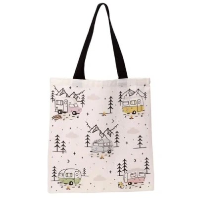 Image of Puckator Tote Bag Camping Wildwood, Contemporary Design,