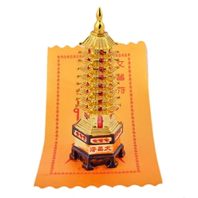 Image of Feng Shui Nine level Wen Chang Pagoda Amulet W for Education H1025 1