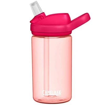 Image of Camelbak Eddy+ Kids Bottle Bright Pink, 400ml /Safe to Drink BPA Free Reusable Straw Sip Cup Boy Girl Infant Junior Children Child Water Juice Flask Eco Environmentally Friendly Plant Based Plastic