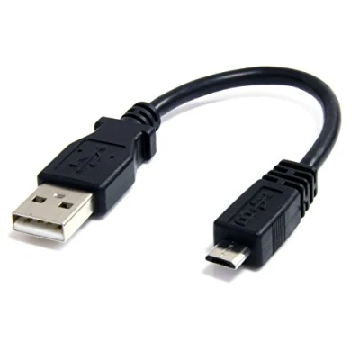 Image of StarTech.com 6in Micro USB Cable A to B 2.0 Male 6 inches Black (UUSBHAUB6IN)