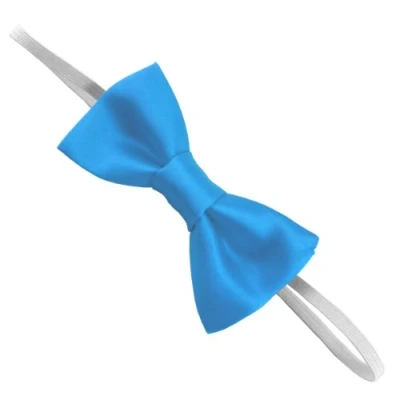 Image of Great British Tie Club Children&#039;s Satin Elastic Bow Ties (Turquoise)