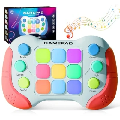 Image of Azyh Kids Handheld Games, Upgraded Flashing Quick Press Games Pro for Kids, Speed Push Light Up Fidget Game, Educational Console Gamepad Toy Boys, Girls Gifts