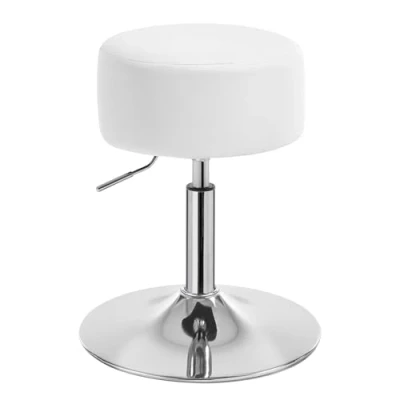 Image of WOLTU Breakfast Kitchen Counter Bar Stool Chair Faux Leather Seat Adjustable Barstool White Dressing