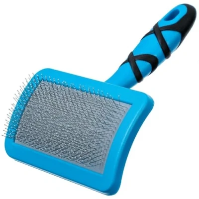 Image of GROOM PROFESSIONAL Ball Pin Slicker Dog Brush Soft Pad Grooming Ideal for Dogs &amp; Puppies with Sensitive Skin Great Long Haired Perfect Gentle Medium