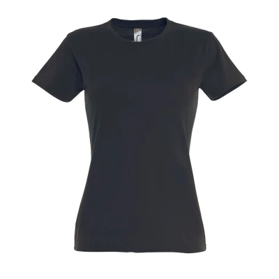 Image of SOLS Womens/Ladies Imperial Heavy Short Sleeve T Shirt (Mouse Grey) Dark Grey Cotton Size X Large