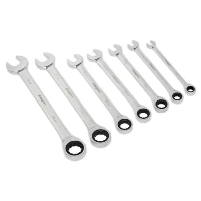 Image of Siegen Ratchet Combination Spanner Set 7pc Metric