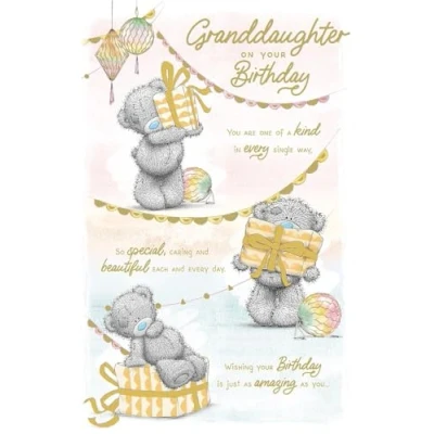 Image of GRANDDAUGHTER Me To You Bear Teddy &#039;storybook&#039; BIRTHDAY Card