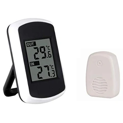 Image of Lancoon Wireless Indoor/Outdoor Thermometer, Up to 100 Meters Transmission, Precision Measurement, Clear Digital LCD Display for Home Office