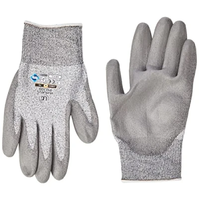 Image of Ultimate Industrial PU300/09 PU300 Kutlass PU Coated Cut Resistant Work Gloves, 1 Pair, Size 9/Large, Grey
