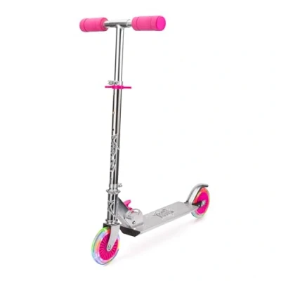 Image of Xootz Light Up LED Scooter, Folding with Adjustable Handle Bars for Boys and Girls, Pink