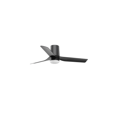 Image of Mini Punt Tub Small 3 Blade Ceiling Fan Matt Black with Light 2700 4000 6000K Tuya Smart System