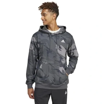 Image of adidas Men&#039;s Seasonal Essentials Camouflage Hoodie, dgh solid grey, M