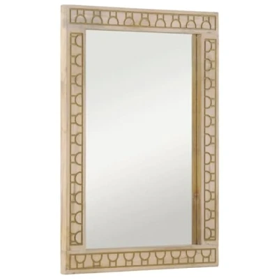 Image of vidaXL Bathroom Mirror 50x70x2.5 cm Solid Wood Mango and Glass