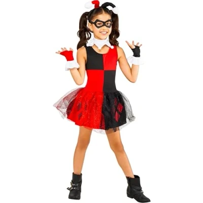 Image of Rubie&#039;s 886980M000 DC Batman Harley Quinn Fancy Dress, Girls, Multiolour, M