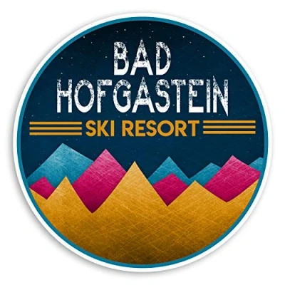 Image of 2 x 10cm Bad Hofgastein Austria Vinyl Stickers Ski Resort Luggage Sticker #34816 (10cm Wide)