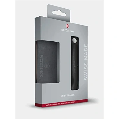 Image of Victorinox Swiss Classic, Table Knife and Cutting Board, Set of 2, Picknick, Extra Sharp Blade, Stainless Steel, Black