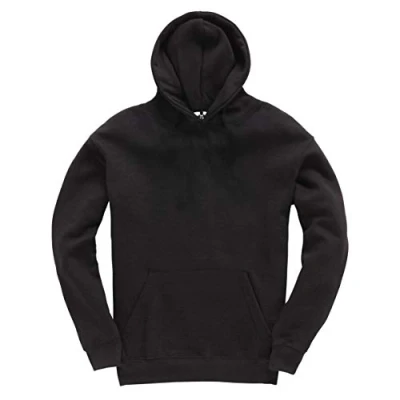 Image of Club Blank Plain Pullover Hoodie Hooded Top Unisex Kids Girls Boys Children Sweatshirts Black