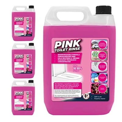 Image of Flow Chemical Motorhome &amp; Caravan WC Toilet Rinse Cleaner Biodegradable Formaldehyde Free Cleaning Formulation Disinfectant Fresh Fragrance (20 Litre, Pink)