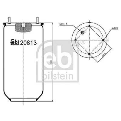 Image of 2229000300, 2229000300S1 Boot, air suspension FEBI BILSTEIN 20813