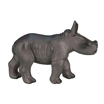 Image of MOJO Rhino Baby Walking Hand Painted Toy Figure Wildlife Collection True to Life &amp; Highly Detailed Designed in UK
