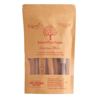 Image of BanyanTree Foods Cassia Cinnamon Curls Sticks Quills Dalchini 100g All Natural, Indian Origin, Ideal for Rice, Curries, Baking, Mulled Wine, Chiristmas Spice