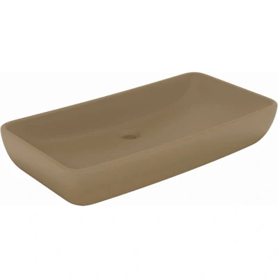 Image of vidaXL Luxury Basin Rectangular Matt Cream 71x38 cm Ceramic