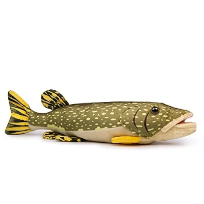 Image of lilizzhoumax Simulation Northern Pike Fish Plush Toy 45cm/18, Realistic Stuffed Animal Toy, Cute Super Soft Sea Home Decoration Toys Gift